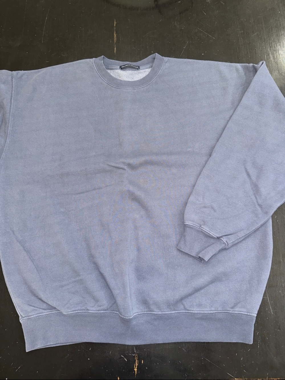 brandy melville medium blue crew neck sweatshirt. one size. excellent used.